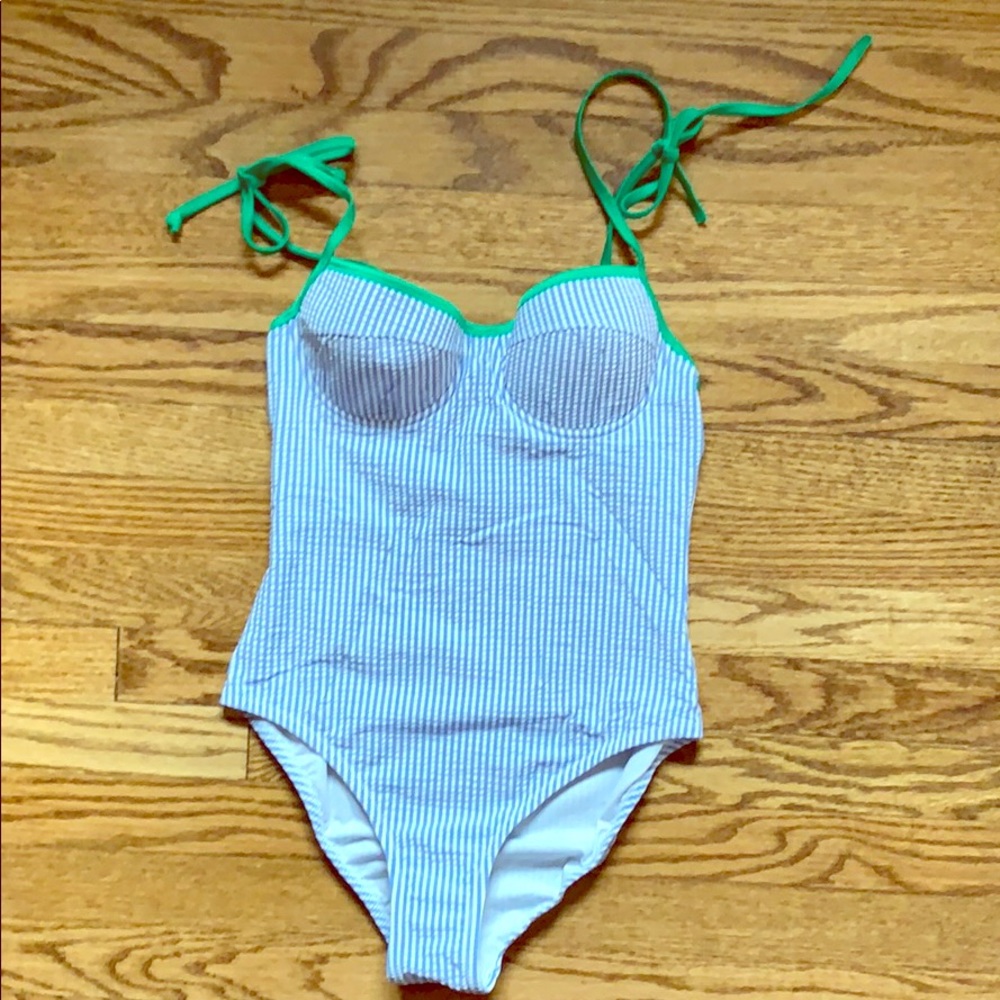 JCrew seersucker swimsuit
